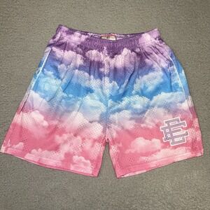 Eric Emanuel EE Miami Exclusive Basic Shorts Men's Sz M Pink Blue‎ Purple Clouds